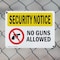 Signmission No Guns Allowed OSHA Security Notice Sign, Plastic, 10in W x 7in L, 2PK OS-2PACK-SN-P-710-L-11614 - alternate 4